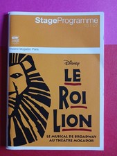 PROGRAMME DISNEY  LE ROI LION LE MUSICAL DE BROADWAY AU THÉÂTRE MOGADOR