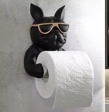 Distributeur Papier Wc , Porte Papier Toilette Bouledogue Bulldog Chic Doré