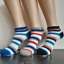 3 Paires De Chaussettes À Rayures En Bambou Pour Femmes Taille 35 À 42