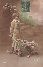 CP BONNE FETE ENFANT CRAVATE