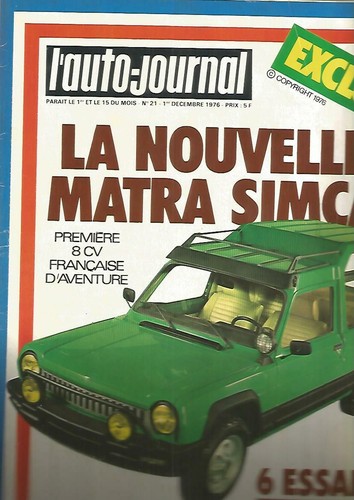 Auto journal 21 matra - l'auto, n°21