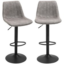 HOMCOM Lot de 2 tabourets de