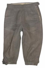 Kniebund-Lederhose / Pantalon Traditionnel Pour Fille En Gris Taille 152