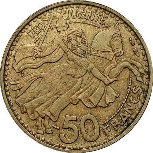 Monaco francs 1950 - monaco, 50