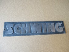 Plaque LOGO Aluminium SCHWING plaque constructeur POMPE BETON BATIMENT 32,5x7,5