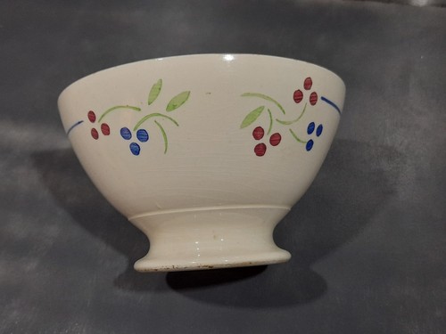 Bol faience ancien fleurs - en,