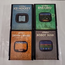 4 Jeux - Ice Hockey - Enduro - Chopper Command - Robot Tank - Atari  