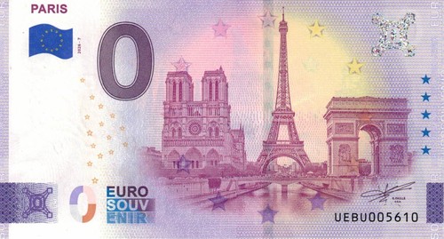 Billet souvenirs euro paris - billet,