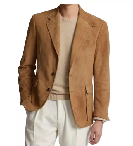 Blazer homme beige cuir - blazer,