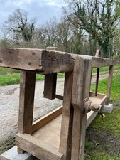 Ancien établi bois - , (non
