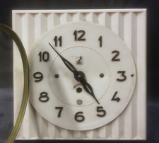 pendule murale Jaz Bakélite blanche fonctionnelle modèle RARE