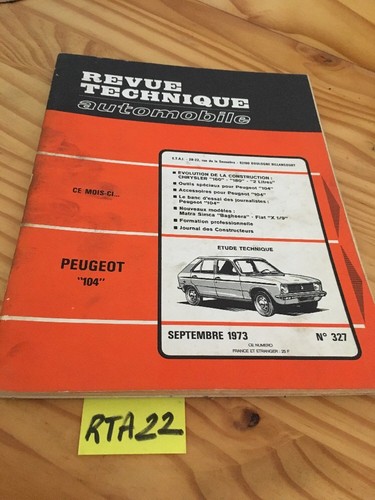 Peugeot 104 revue technique - peugeot,