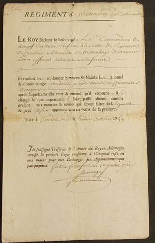 Régiment - , de