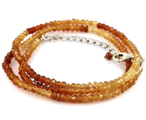 Collier perles facettes - de, à