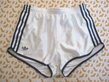 Short Adidas Vintage blanc 80'S Nylon Polyamide football Homme - 84 / M
