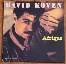 DISQUE VINYLE MAXI 45t 12" DAVID KOVEN « Afrique » POP FRANCE 1985