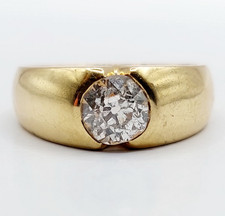 Bague jonc dôme or 18k