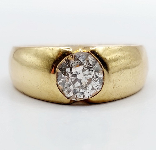 Bague jonc dôme 18k - jonc,