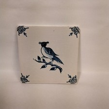 Carreau Carrelage Faience De Delft 10cm Oiseau Tiles Azulejos Déco