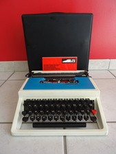 Ancienne Machine à Ecrire Underwood 315 Bleu Vintage mallette et notices