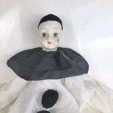 Grand Pierrot Porcelaine Vintage Années 1970s Clown Blanc 57 cm Belles Finitions