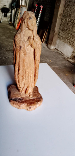 Vierge marie statue bois - vierge, en