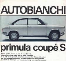 Brochure Autobianchi Primula Coupé S 1968 Pays Bas Nederland