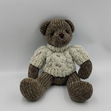 Peluche ours gris marron pull