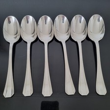 CHRISTOFLE BOREAL 6 Cuillères Soupe en Métal Argenté 6 Soup Spoons Silver Plated