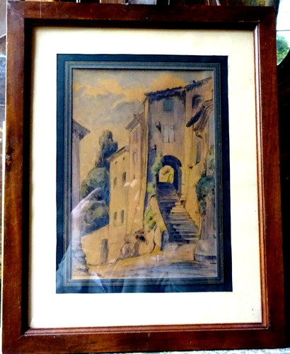 Belle aquarelle ancienne - aquarelle,