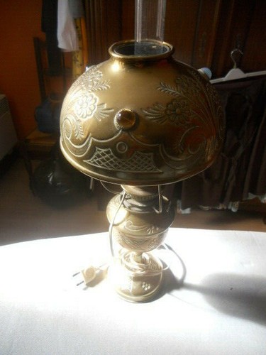 Lampe pétrole laiton - a,