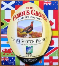 Etiquettes vin alcool U.K. FINEST SCOTCH WHISKY 1999 The Famous Grouse