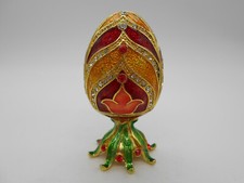REPRODUCTION OEUF FABERGÉ : SUBLIME BOITE A BIJOUX FORME DE FLEUR