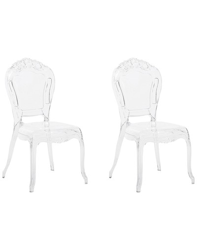 Beliani lot chaises - -,