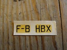 Ancien transfert F-B  HBX