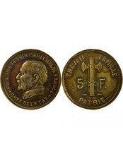 France 5 Francs, Essais Pétain, 3e Type - 1941 Paris