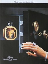 PUBLICITÉ DE PRESSE 1989 PARFUMS GEM DE VAN CLEEF & ARPELS - PARIS