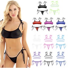 Ensemble Bikini 2 pièces Micro soutien-gorge avec Maillot de bain pour Femmes