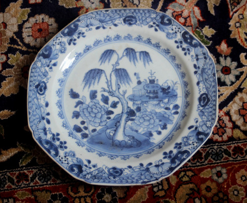 Assiette octogonal porcelaine