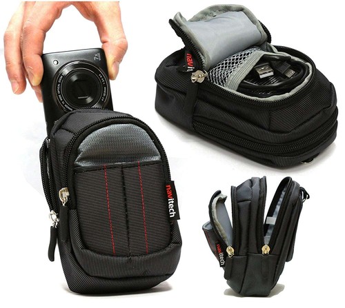 Navitech black camera case - navitech, for