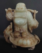 Bouddha Budai Chine jade brun