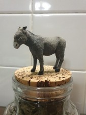 Ancien Santon Creche Noel Devineau Ane Taille 3 Floqué