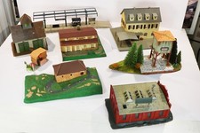 1) HO Maquettes Jouef Vollmer Kibri Faller Quai Maisons Remise Atelier et divers