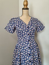 ROBE PRAIRIE VINTAGE FLEURIE HANDMADE FLOWER 60S 70S FAIT PAR COUTURIERE 