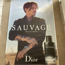 Affiche Poster Original Parfum Sauvage Dior Johnny Depp 120x175Cm 2015 1ere Vers