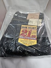 IRON HEART 666S-21 21 oz Selvedge Denim Jeans Slim Straight Motorcycle Biker ...