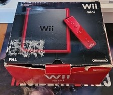 Console Nintendo Wii Mini Rouge Pal + Boite + Wiimote + Câbles 