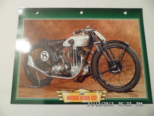 Carte fiche moto magnat debon - moto,