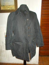  Veste manteau imperméable noir effet délavé BURBERRY Nina 40 38D 46it MA14