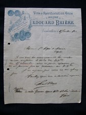 1904 lettre facture VIMOUTIERS Vins & spiritueux Maison Edouard Brière cidre